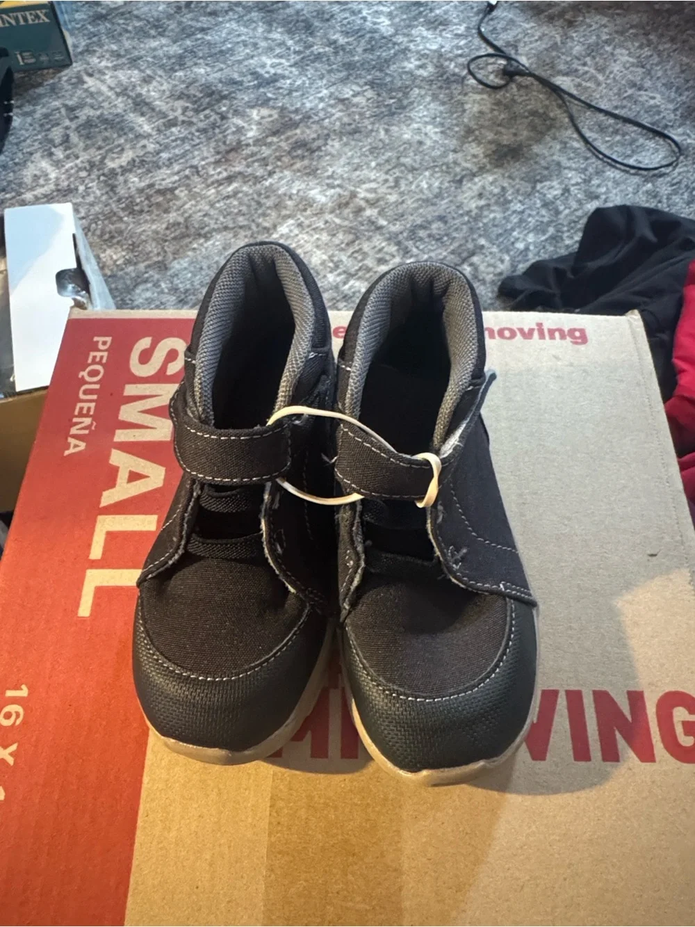 See Kai Run Black Kids High-Top Hook-and-Loop Boots